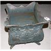 Image 1 : Cast iron square green flower pot- 12-1/4" H, 12" x 12" (100)