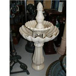 Large white cast iron water fountain- 48" H, 24" diameter (100)