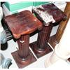 Image 1 : Pair of dark finish small columns- 29-3/4" tall (1)