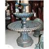 Image 1 : Green cast iron water fountain- 34" H, 28" diameter (100)