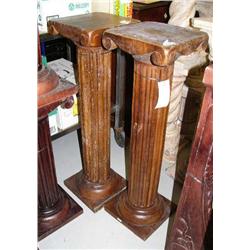Pair of wooden columns- 39-1/2" tall (1)