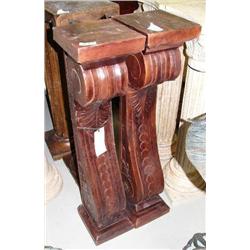 Pair of wooden columns- 39-1/2" tall (1)