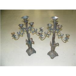 Pair of cast iron candle sticks- 27-1/2" tall (100)