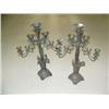 Image 1 : Pair of cast iron candle sticks- 27-1/2" tall (100)
