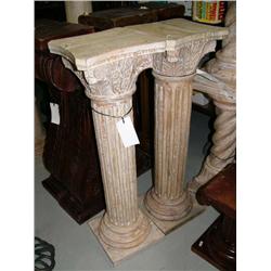 Pair of whitewashed columns- 39-1/4" tall (1)