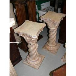 Pair of whitewashed columns- 27-1/2" tall (1)