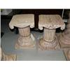 Image 1 : Pair of whitewashed columns- 15-1/2" tall (1)