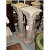 Image 1 : Pair of twist whitewashed columns- 39-1/4" tall (1)