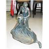 Image 1 : Water fountain with female figure and vase cast iron- 32" tall (100)