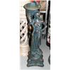 Image 1 : Cast iron with woman figure with vase- 35" tall (100)
