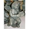 Image 4 : Lot of 4 cherubs playing various instruments cast iron- 3ach approx. 28" tall (100)
