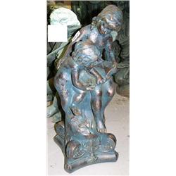 Cast iron mother and child reading- 27" tall (100)