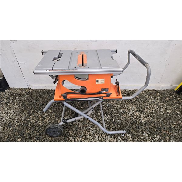 301 -- RIDGID 10 -inch Pro Jobsite Table Saw with Stand