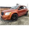 Image 1 : A12L --  2008 DODGE CALIBER R/T AWD, Orange, 132117 KM