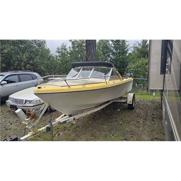 337 -- SANGSTER CRAFT BOAT 21' APROX, 1988 CALKINS BOAT TRAILER APROX 24' "NO RESERVE"