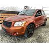 Image 2 : A12L --  2008 DODGE CALIBER R/T AWD, Orange, 132117 KM