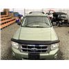 Image 7 : F6C --  2008 FORD ESCAPE XLT AWD , Green, 240690 KM