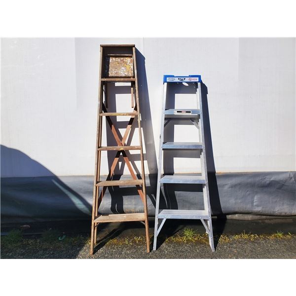 2 Step Ladders Wood & Aluminum