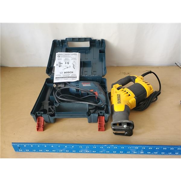 DEWALT  Reciprocating Saw & Bosch Drill