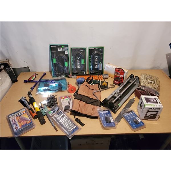 Lot of Shop Tools Inc Tile Cutter and Laser Level