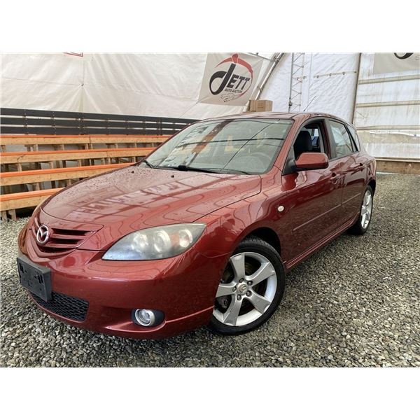 A12M --  2006 MAZDA 3 , Red, 206396 KM