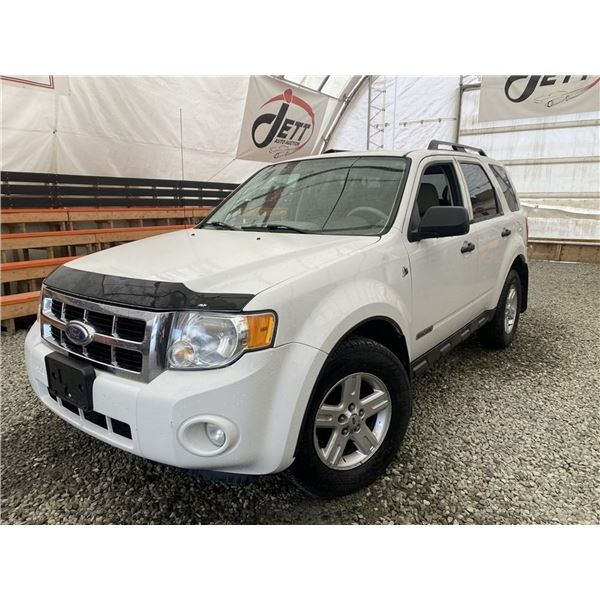 C6 --  2008 FORD ESCAPE HYBRID AWD, White, 177691 KM
