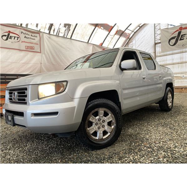 E4 --  2008 HONDA RIDGELINE RTS PICKUP, Silver, 112191 MILES