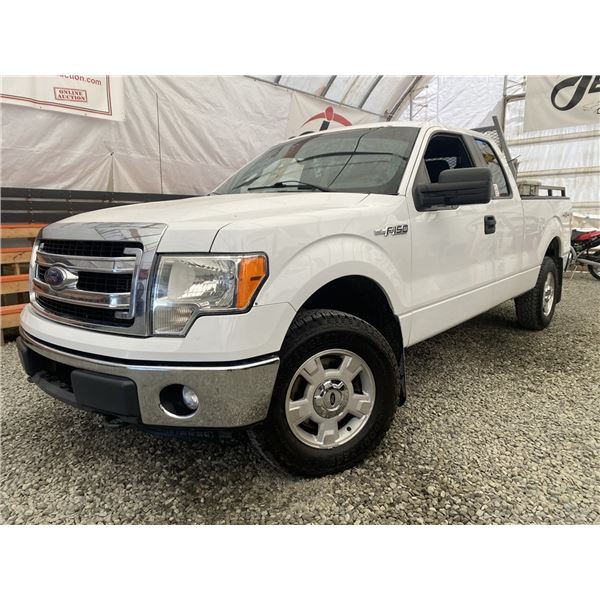A3 --  2014 FORD F150 SUPER CAB 4X4, White, 259096 KM  "NO RESERVE"