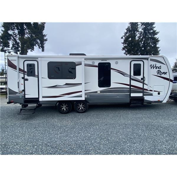 0E --  2014 WIND RIVER TRAVEL TRAILER BY OUTDOORS RV, White, From The Tongue To The Bumper Is  32' A