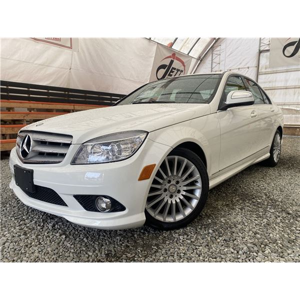 A1 --  2009 MERCEDES C230 4 MATIC AWD, White, 55,747 KMS   "NO RESERVE" DONATE A CAR