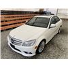 Image 4 : A1 --  2009 MERCEDES C230 4 MATIC AWD, White, 55,747 KMS   "NO RESERVE" DONATE A CAR