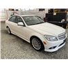 Image 9 : A1 --  2009 MERCEDES C230 4 MATIC AWD, White, 55,747 KMS   "NO RESERVE" DONATE A CAR