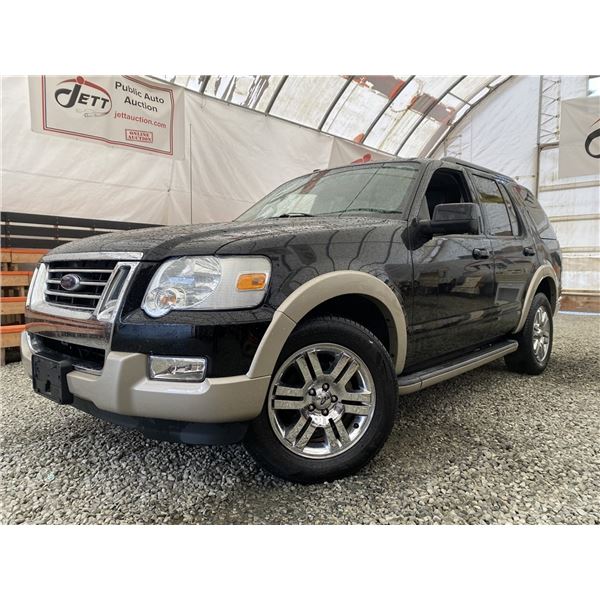 A12H --  2009 FORD EXPLORER EDDIE BAUER 4X4, Black, 268713 KM   "NO RESERVE"