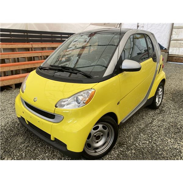 A12J --  2008 SMART FORTWO PURE, Yellow, 66157 KM