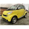 Image 2 : A12J --  2008 SMART FORTWO PURE, Yellow, 66157 KM