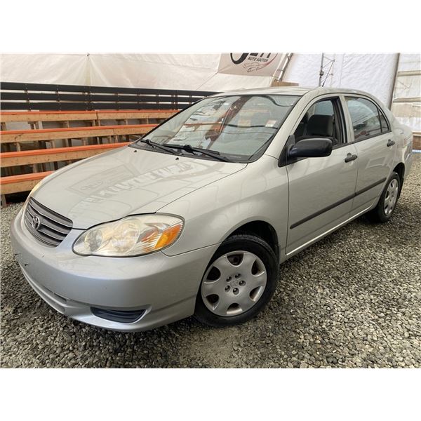 C6N --  2003 TOYOTA COROLLA CE, Grey, 155,617 KM