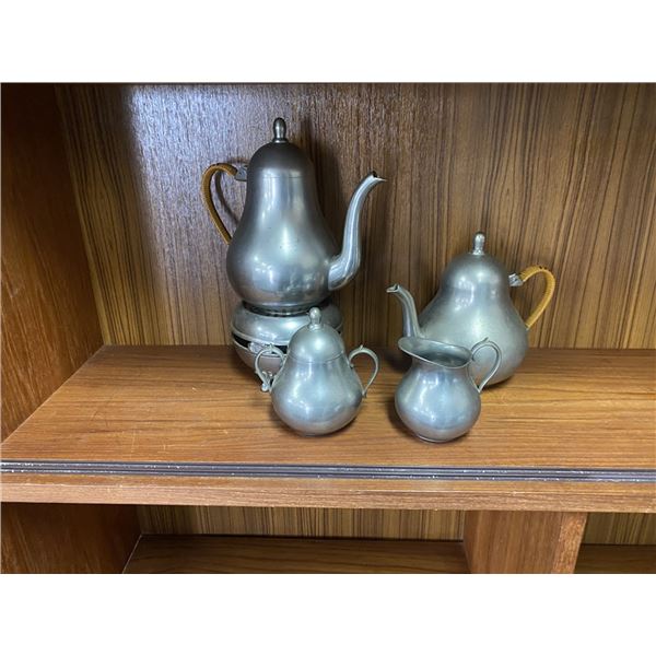 438 --  Pewter Tea Set