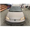 Image 7 : B6 --  2002 HONDA CIVIC, Gold, 121,005 KM