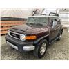 Image 3 : C6B --  2007 TOYOTA FJ CRUISER 4X4, Red, 151850 KMS