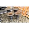 Image 1 : 500 -- ANTIQUE CAST IRON URN PLANTERS.