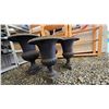 Image 3 : 500 -- ANTIQUE CAST IRON URN PLANTERS.