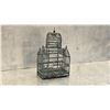 Image 1 : 527 -- ANTIQUE VICTORIAN BIRD CAGE, GOTHIC STYLE, GREEN.