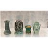 Image 1 : 533 -- LARGE GREEN GLAZED GARDEN STOOL, POTS, AND ONE SMALL.