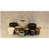 Image 1 : 542 -- LARGE ASSORTMENT OF CERAMIC GLAZED POTS