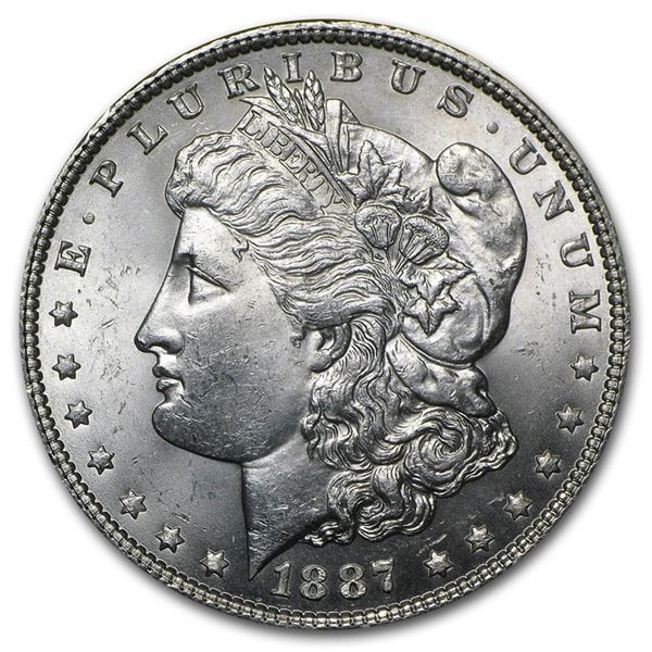 1887 Morgan Silver Dollar - BU MS-63