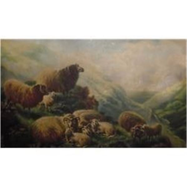 Regard Antique oil painting on canvas Joachin Lariviere Huile sur toile très très vieille et belle