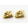 Image 3 : Chanel Gold-tone Metal CC Logo Square Clip-on Earrings