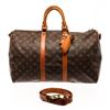 Image 1 : Louis Vuitton Brown Monogram Canvas Keepall Bandouliere 45 Travel Bag