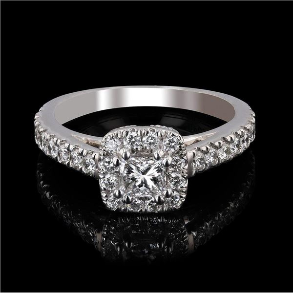 1.26 ctw SI1 CLARITY E COLOR Diamond Platinum Ring (EGL USA CERTIFIED)
