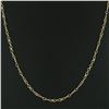 Image 3 : Vintage 14k Gold 21.5" Infinity Twisted Wire Link w/ Turquoise Chain Necklace